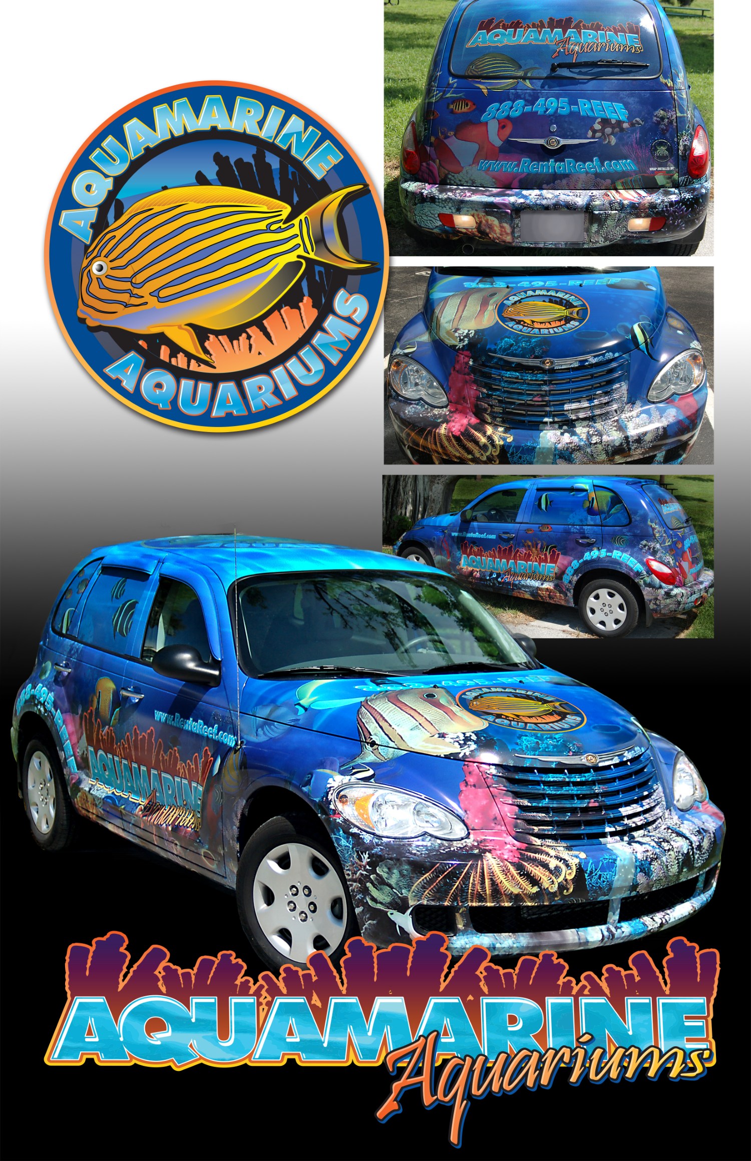 Aquamarine vehicle graphics