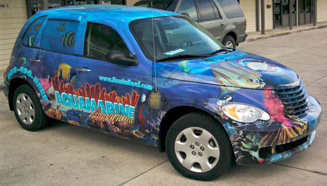 Aquamarine · vehicle wrap