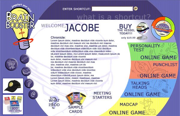 Brain Booster · interactive website