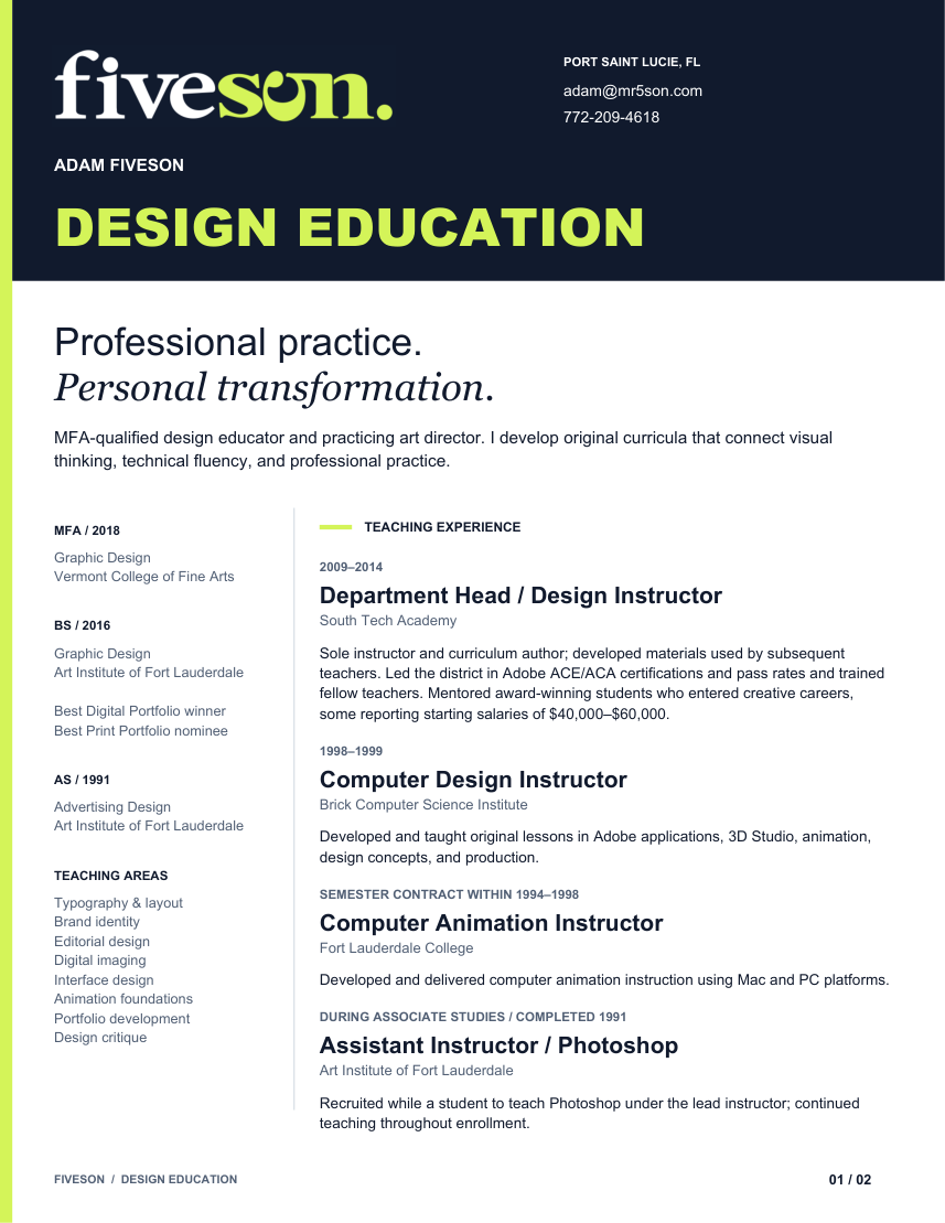Design education preview