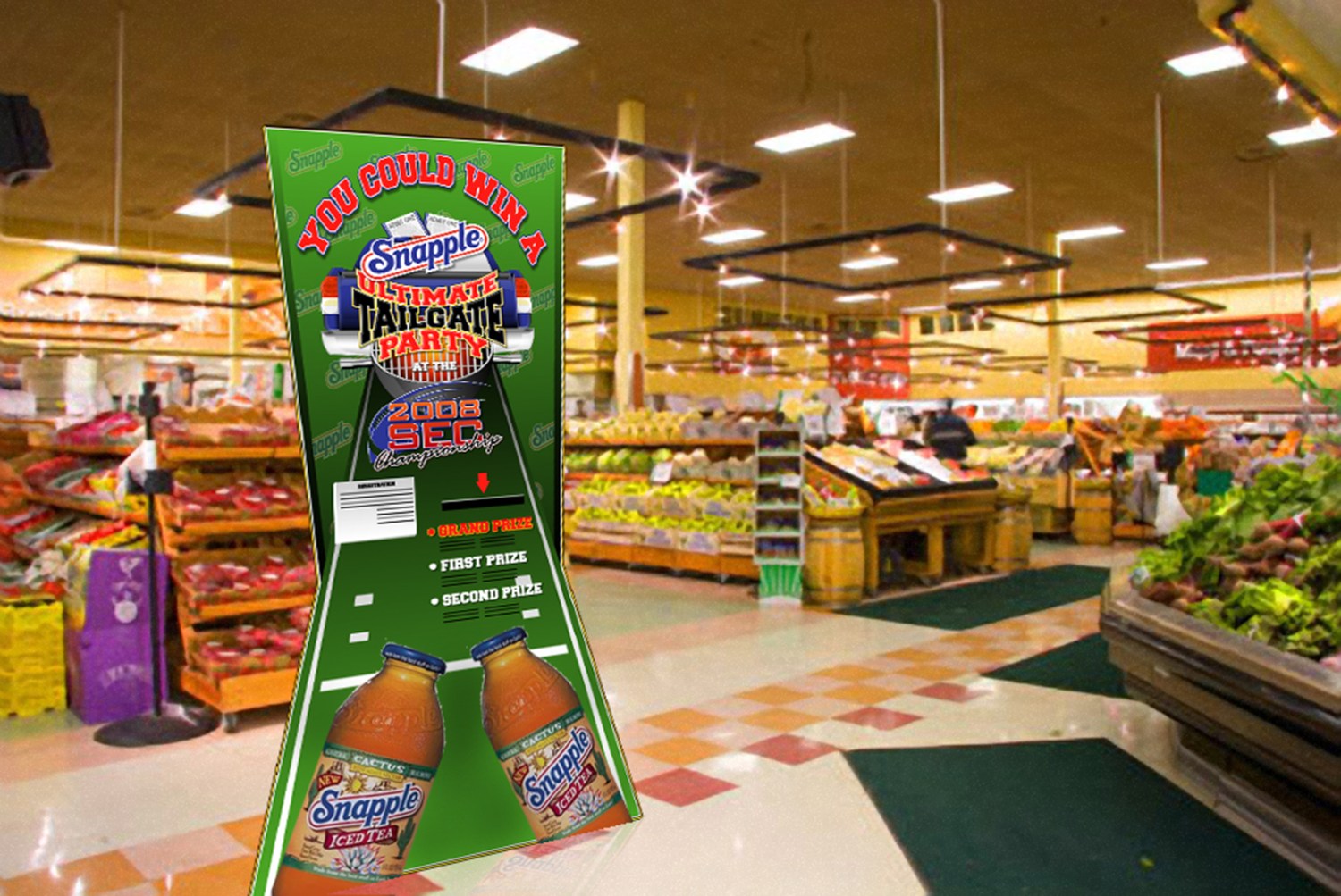 Snapple promotion — retail display