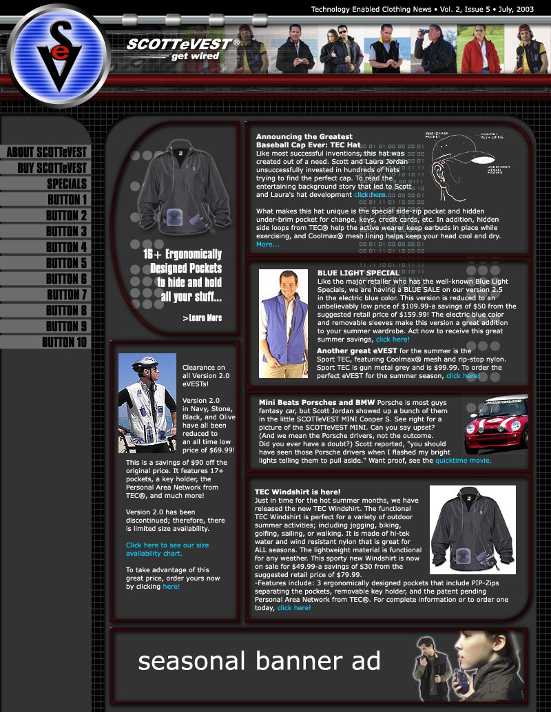 SCOTTeVEST — archived website design