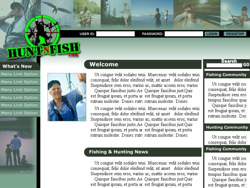 Hunt N Fish — archived website design