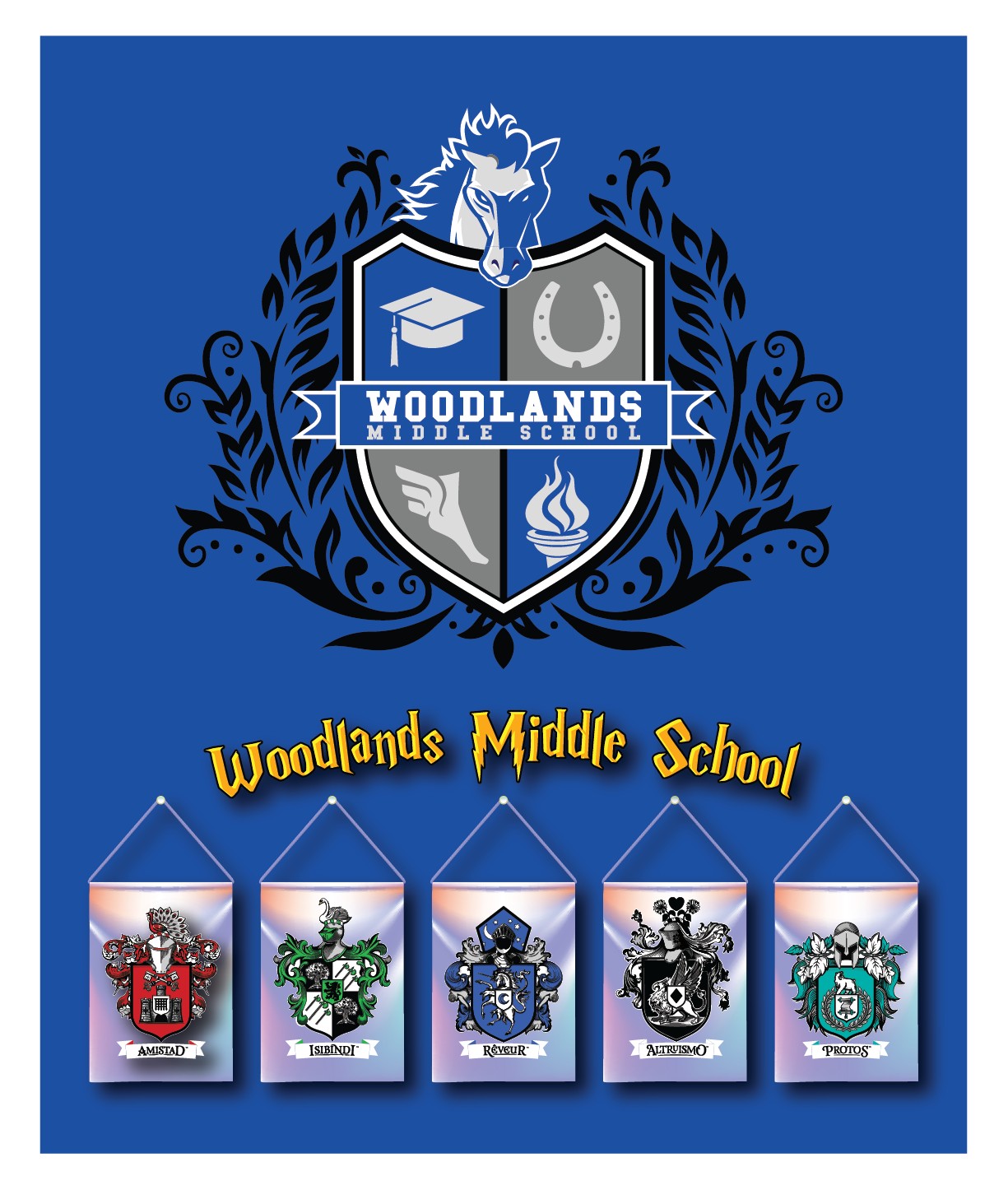 Woodlands Middle School · House Crest